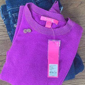 Lilly Pulitzer, Elderberry Cashmere Sweater, NWT!